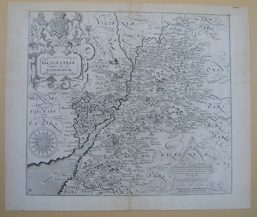 Gloucestershire antique map - gloucestershire:,