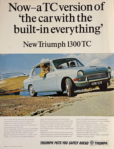 1967 triumph 1300 vintage - tc,