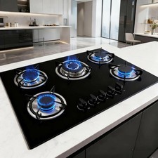 Gas hob burners black - hob,