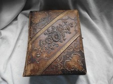 ANTIQUE LEATHERBOUND CABINET