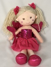 Fairy Ragdoll Soft Toy Pink Sparkle Beautiful Dolly 16” Unbranded
