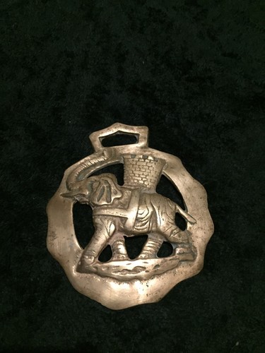 Large elephant horse brass