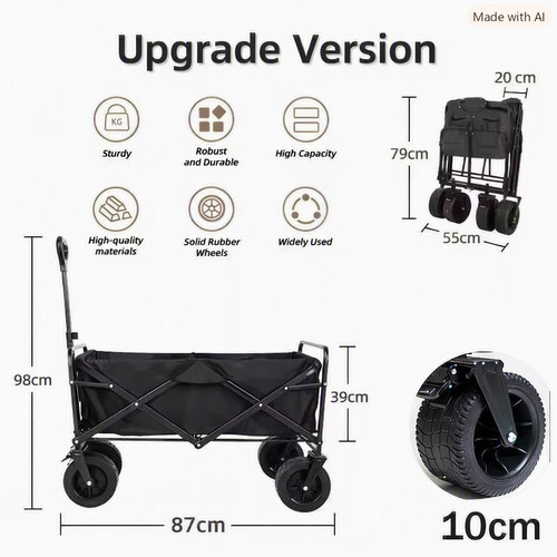 Folding garden trolley wagon - garden,