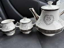Vintage Gibson Taunton Vale of Staffordshire England Teapot, Sugar Bowl & Jug