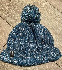 Finisterre Knitted Bobble Hat, One Size, Blue, Short Length, Designer, Genuine
