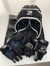 Patrick Black Rugby Scrum Cap head protector Kids Size S & 2 pairs stickmits 