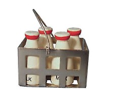 MILK BOTTLE CRATE TO PLACE OUTSIDE FAIRY DOOR OR PUT IN FAIRY GARDEN - BRAND NEW