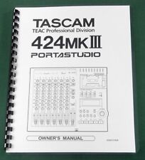 Tascam 424 MK III Owner's Manual: Comb Bound & Protective Covers!