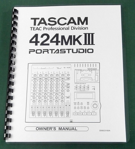 Tascam 424 iii owner s - tascam,