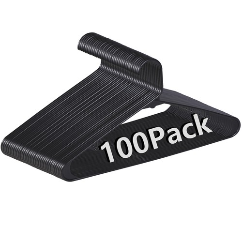 Standard black plastic hangers - black,