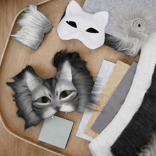 6pcs hand drawn - 6pcs, cat