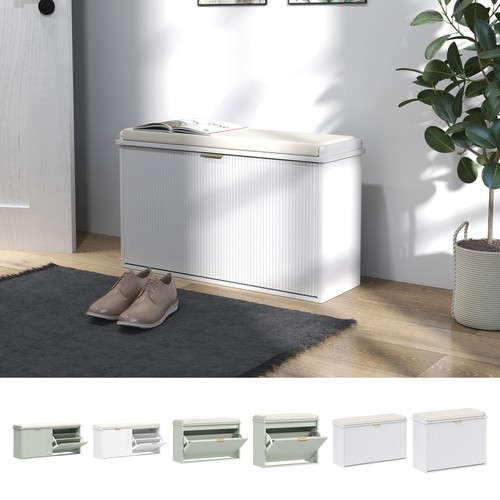 Shoe bench with padded - with,