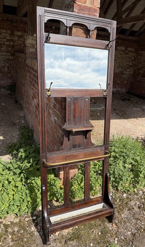 Antique edwardian mirrored oak - antique,