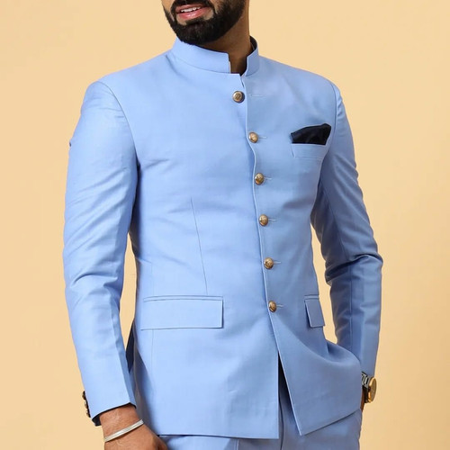 Vintage sky blue men suits - blue, men's