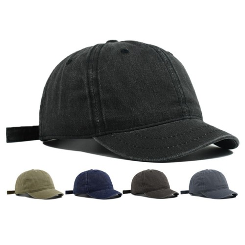 Short brim baseball cap - short,