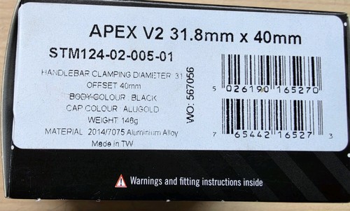 Renthal apex stem 8 - stem, 31.8