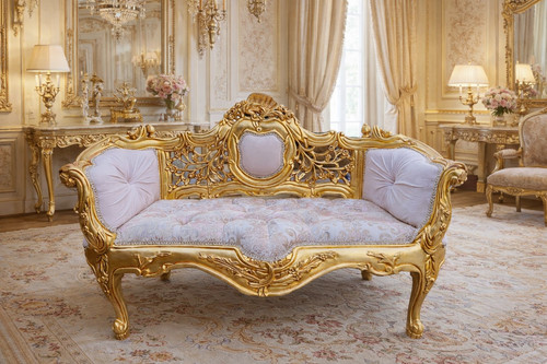 Sofa louis xvi french pink - xvi,
