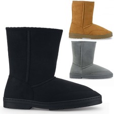 Mens Slip On Faux Suede New