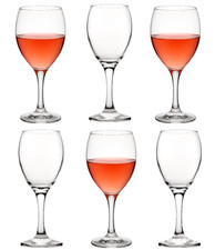 Set of 6 Elegant Wine Glasses