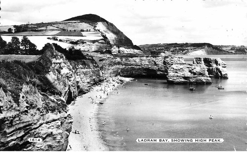 Ladram bay showing - ladram, bay,