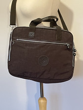 Kipling laptop bag – dark grey/brown. Carry handle & adjustable shoulder strap