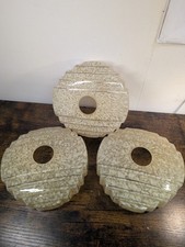 Art Deco Glass Light Shades for Ceiling Lights Stepped  Set Of Three Vintage A17