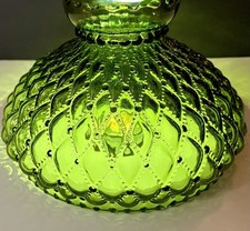 10" Green Oil Kerosene Glass