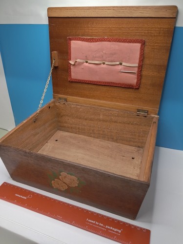 Antique oak sewing box carved - oak,
