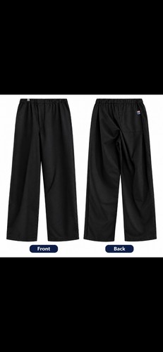 Unisex black chef trousers - trousers, xl