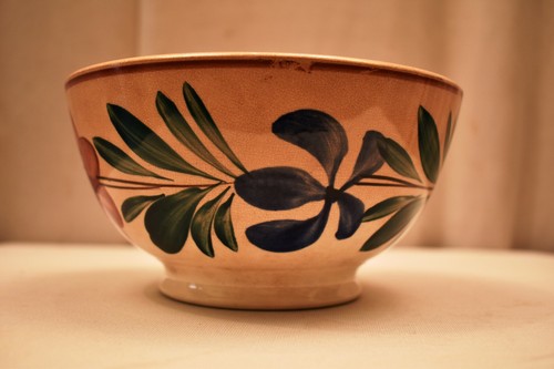 Antique spongeware bowl - antique,
