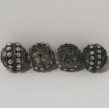 4 Pcs 1" Antique Yemenite