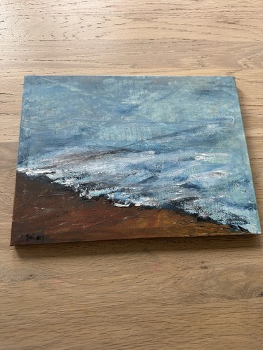 Stormy sea oil canvas original - canvas,