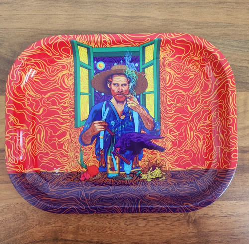 Metal rolling tray van - van, gogh