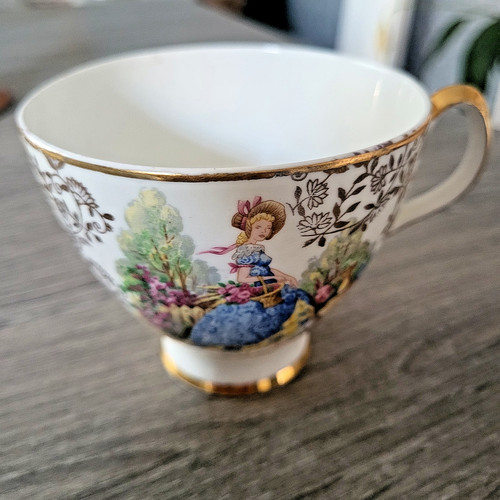 Bone china blue crinoline - china,
