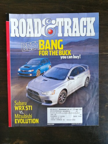 Road track march 2008 - road,