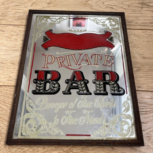 Vintage private bar wall - vintage, "private