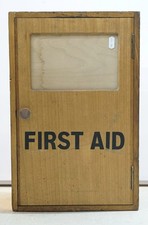 Vintage Wooden First Aid