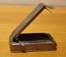 Antique Folding Travel Spirit Burner Metal Pocket 1900's Origin 