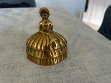 Solid Brass Bell Victorian Lady Crinoline Dress Southern Belle Vintage