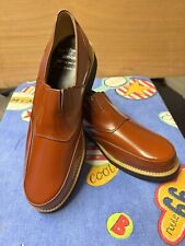 VLV ROCKABILLY NEW BROWN LEATHER CASUAL GIBSON SHOES UK SIZES