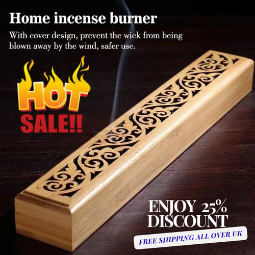 Wooden incense stick holder - wooden,