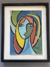 Picasso Pablo Original Painting Artist Abstract Woman Girl Blond Artwork Art C90