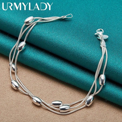 Silver bead bracelet 20cm - silver,