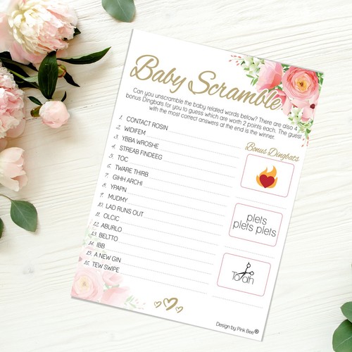 Baby shower scramble 10 - -, &