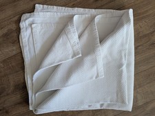 Huge Heavy Textured Habitat 100% Indian Cotton White Bedspread King Size