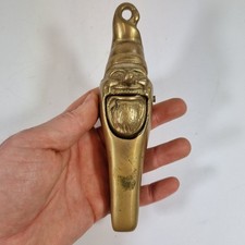 Vintage Pair Brass Gnome