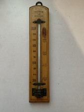 Vintage Wooden Fahrenheit Hanging  Thermometer - Thompson / Richmond