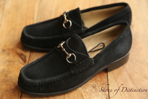 Gucci black suede - black, bit