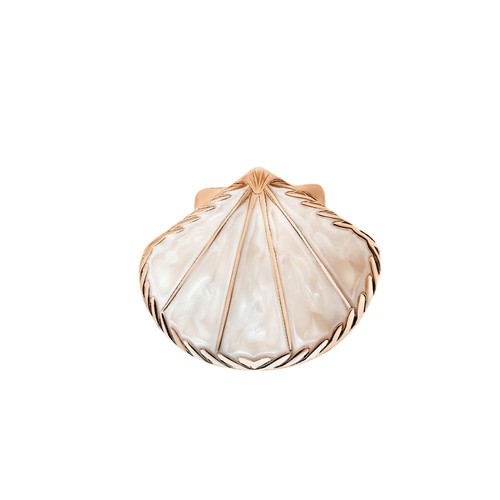 Shell enamel silk scarf - scarf, ring