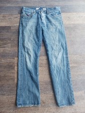 Energie Jeans Mens 32x30 Blue Denim Straight Leg Regular Fit Button Fly 2A